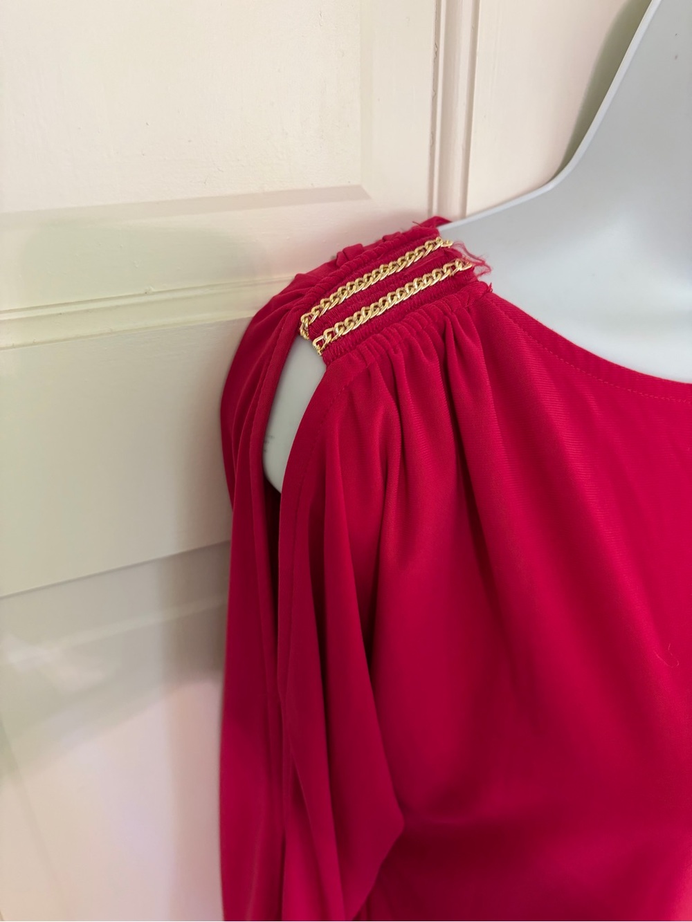 Nine West Fuchsia Boatneck 3/4 Sleeve Blouse - Picture 2 of 5